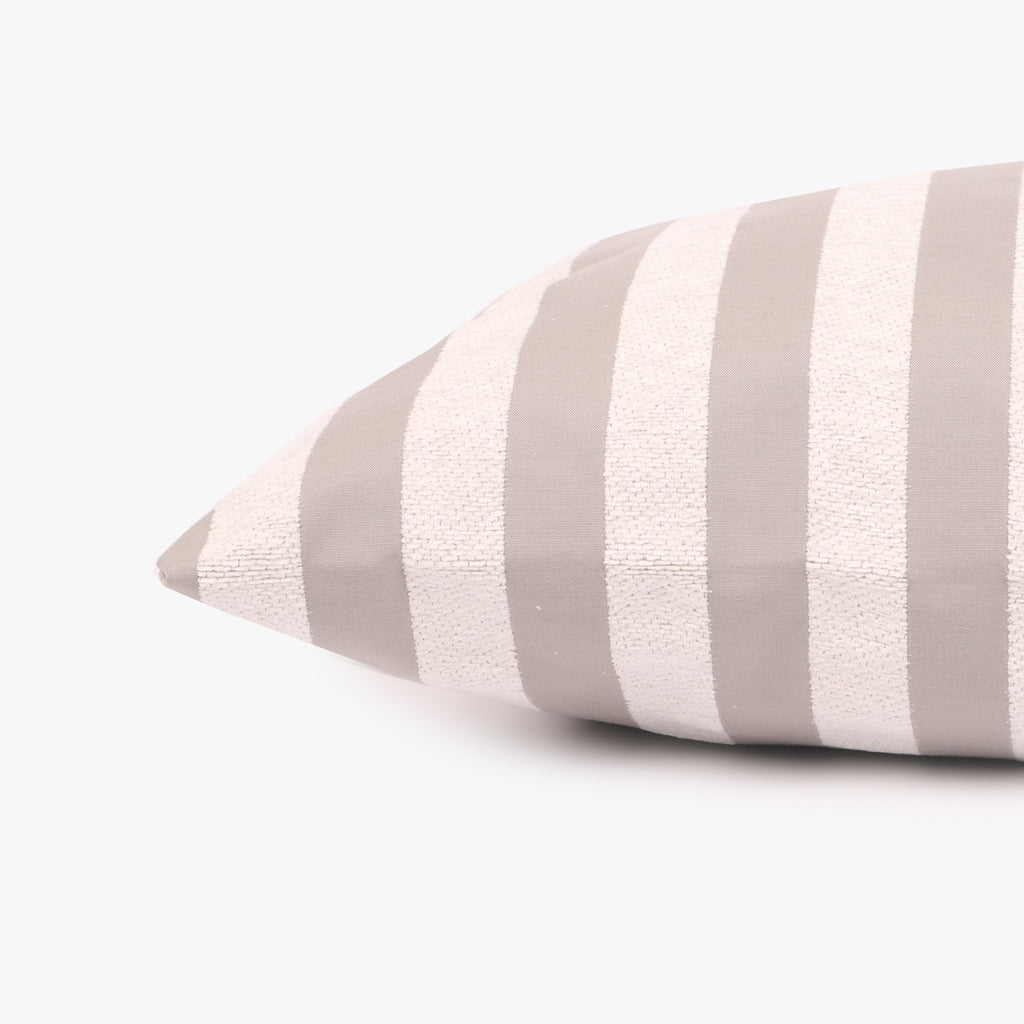 Housse de coussin rayures blanc 30x50cm HERITAGE