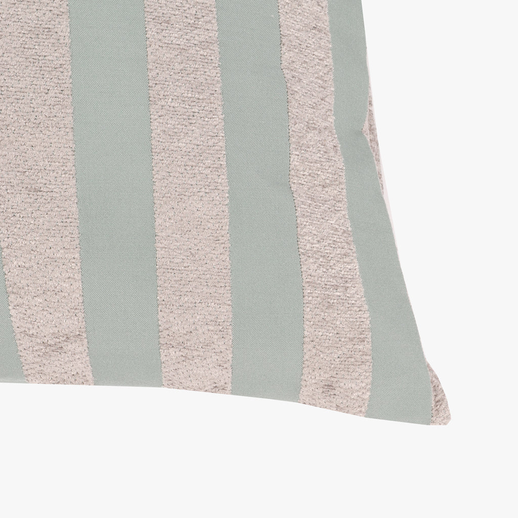 Housse de coussin rayures vert 30x50cm HERITAGE