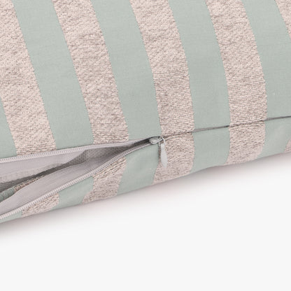 Housse de coussin rayures vert 30x50cm HERITAGE