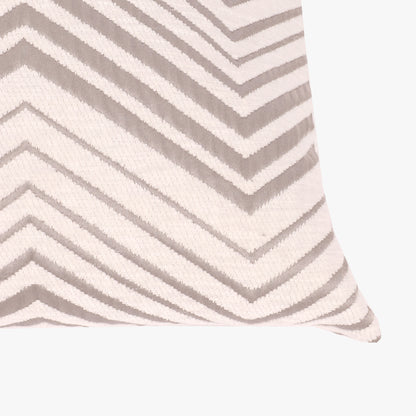 Housse de coussin zigzag blanc 30x50cm HERITAGE