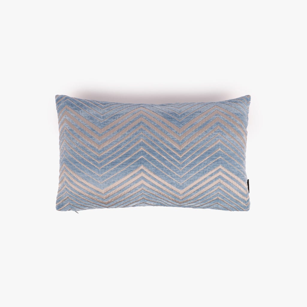 Cushion cover blue zigzag 30x50cm HERITAGE