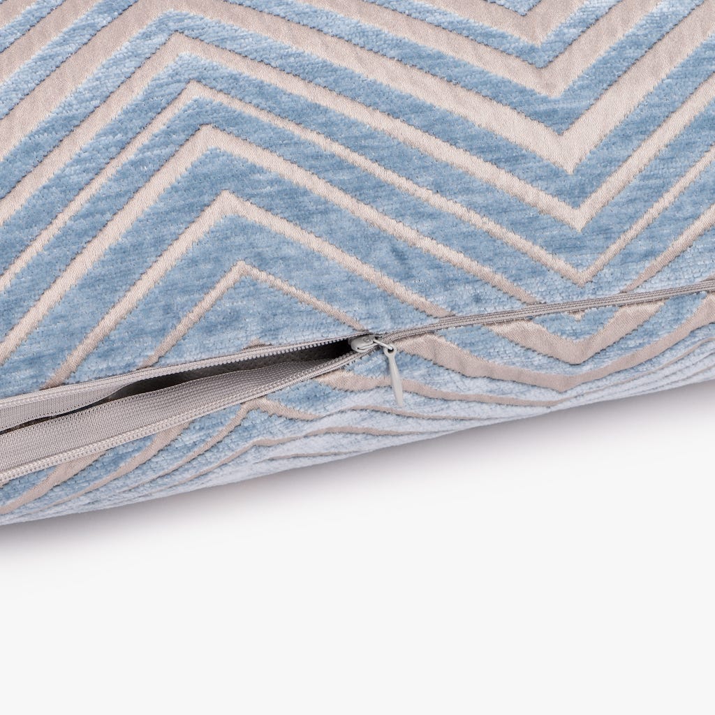 Cushion cover blue zigzag 30x50cm HERITAGE