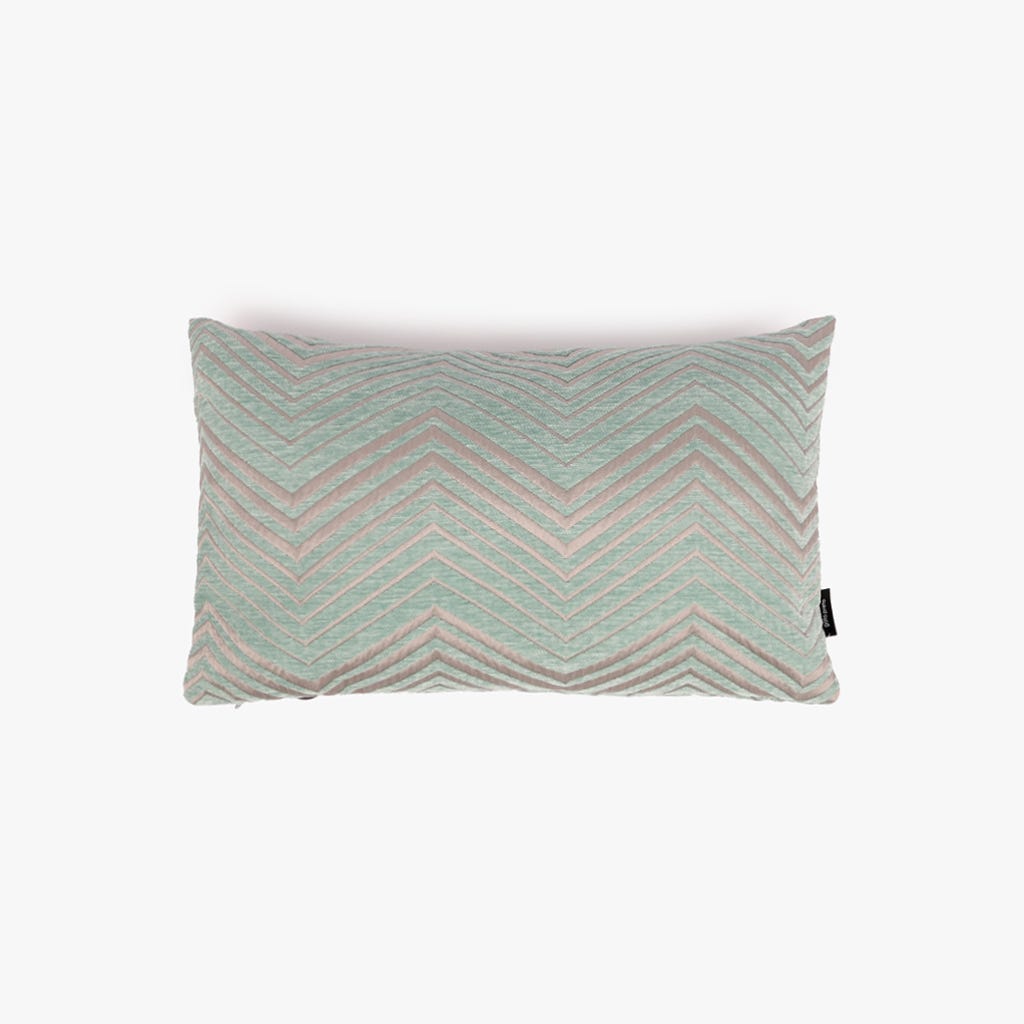 Cushion cover green zigzag 30x50cm HERITAGE