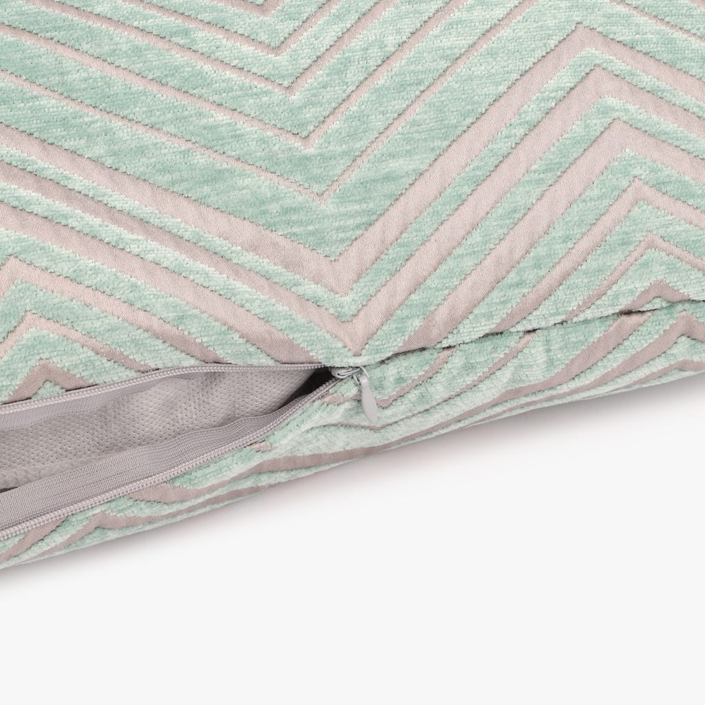 Cushion cover green zigzag 30x50cm HERITAGE
