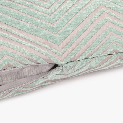 Cushion cover green zigzag 30x50cm HERITAGE