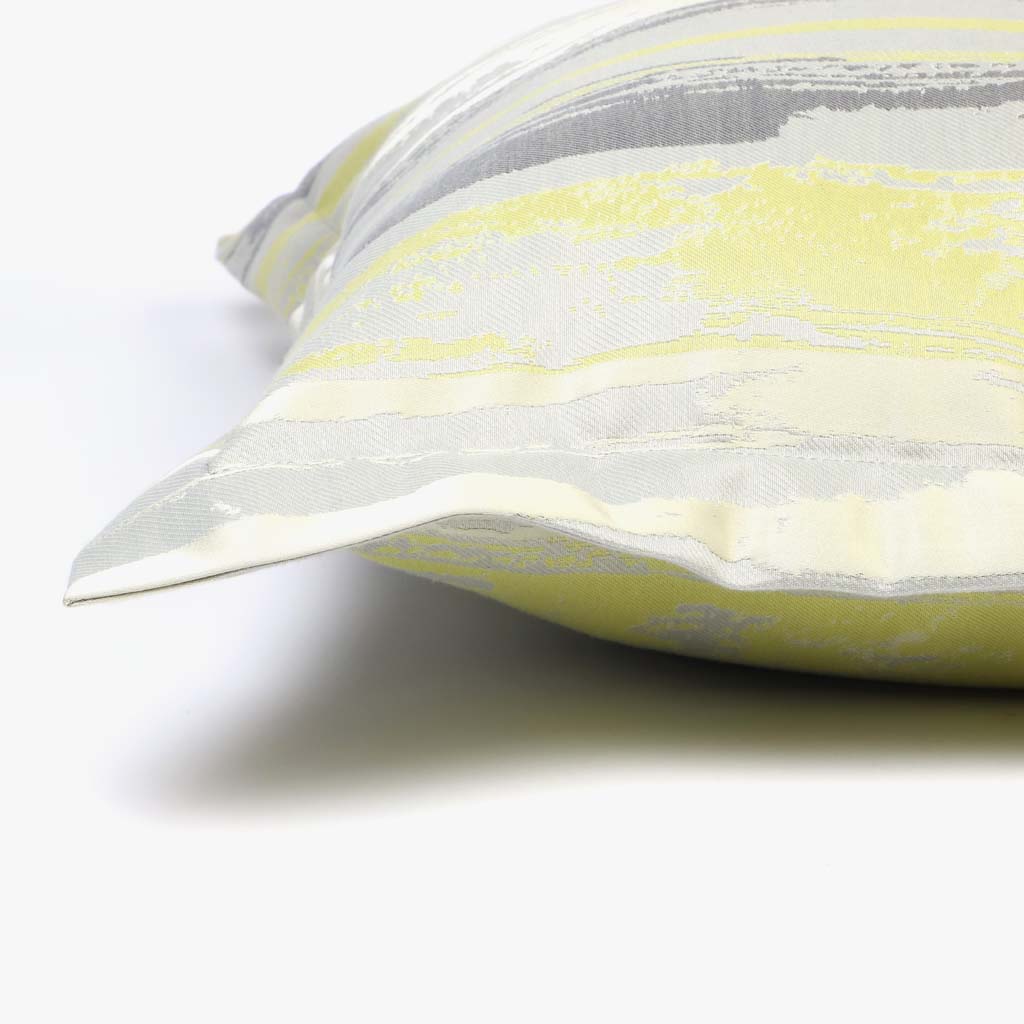 Capa de Almofada Abstrato Amarelo e Cinza LAKI