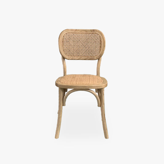 Chaise en bois et rotin naturel EGYPTE