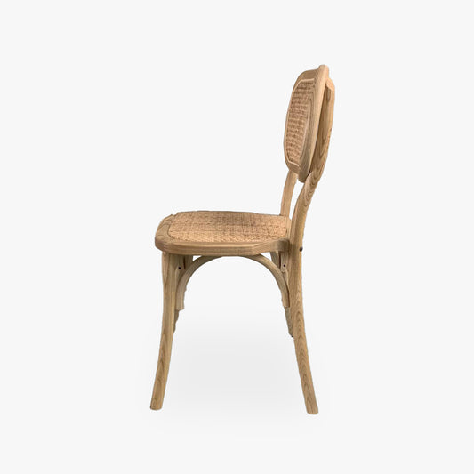 Chaise en bois et rotin naturel EGYPTE
