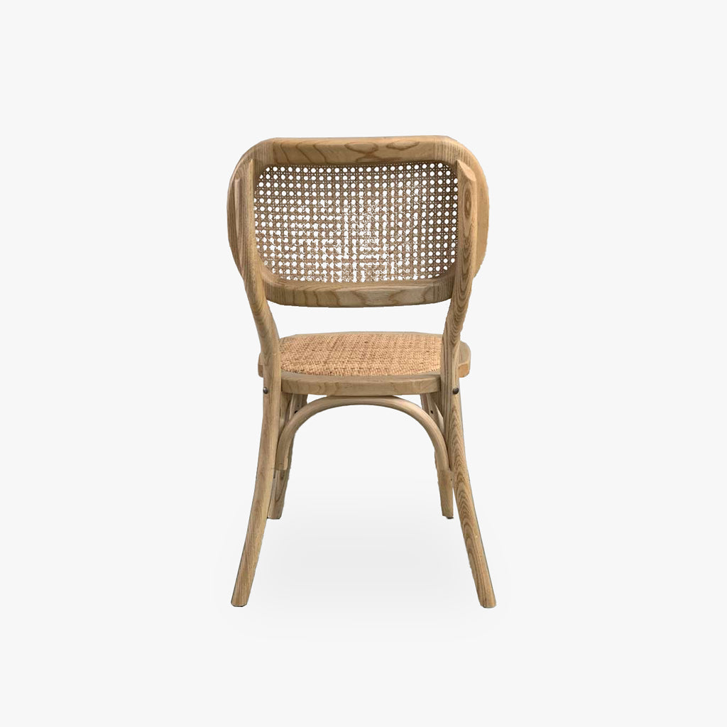 Chaise en bois et rotin naturel EGYPTE