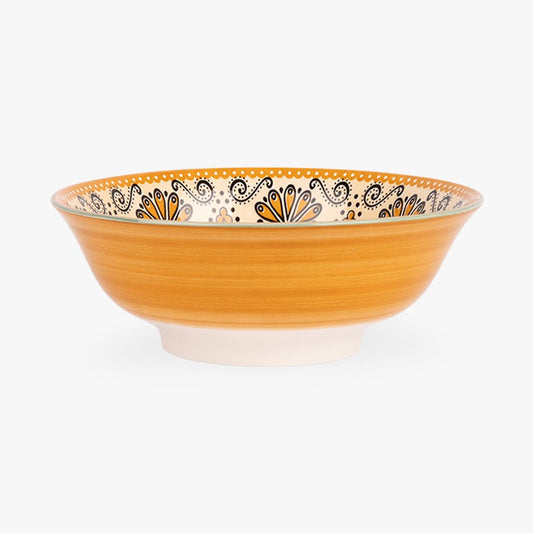 Taça Mandala Amarela 20 cm ASIA