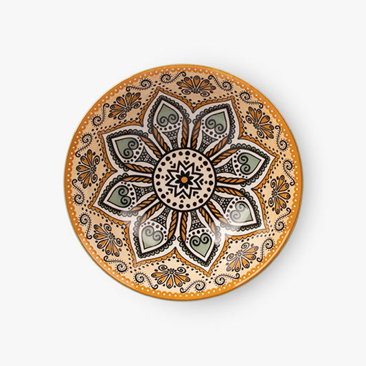 Taça Mandala Amarela 20 cm ASIA