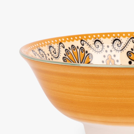 Taça Mandala Amarela 20 cm ASIA