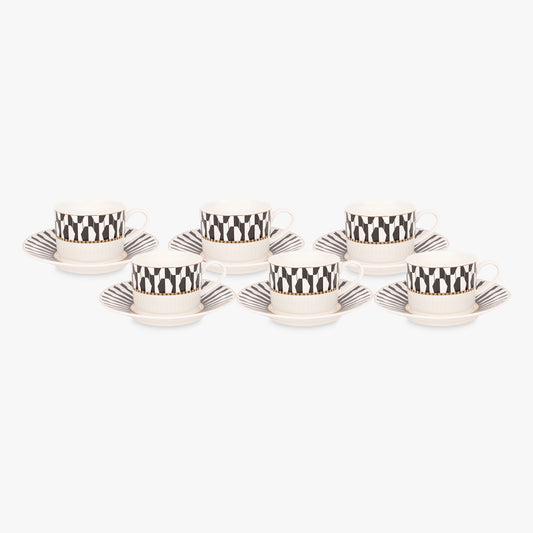 6 Tazas de té BLACK CAT