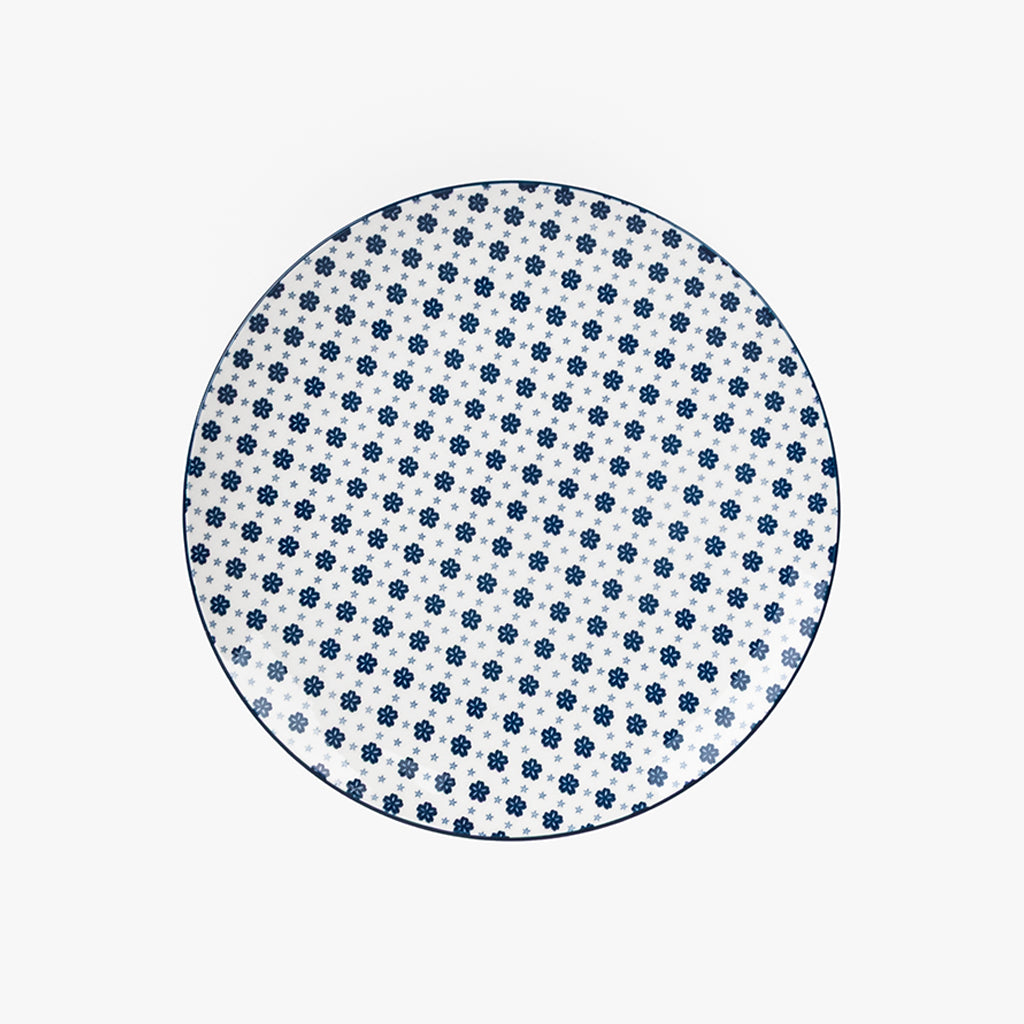 Assiette plate Geo Blue ASIA