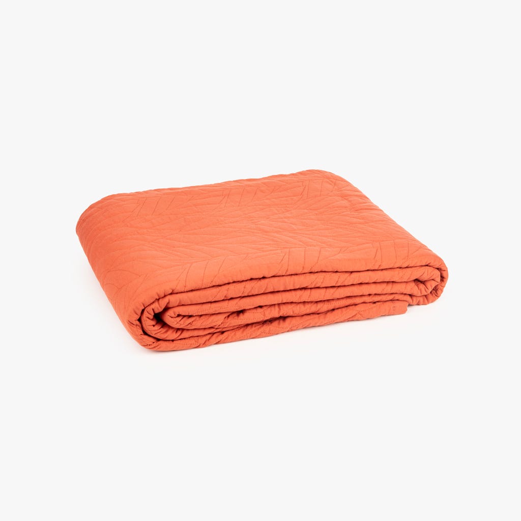 Edredão com Pesponto de Folha Terracota 180x250 HOMY