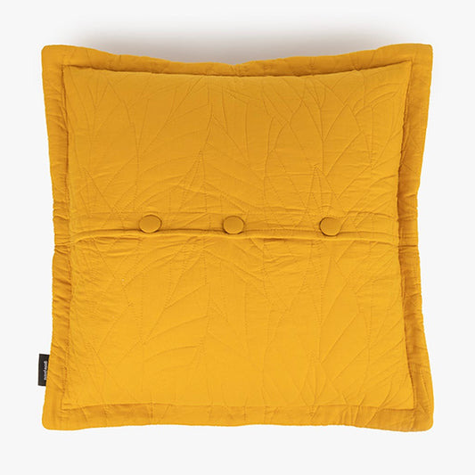 Funda cojín microfibra mostaza 60x60+3 AURA