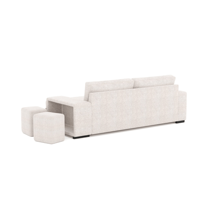 Sofá - Cama 3 Lugares + 2 Puffs - AveryS9903CSRG8242_C24