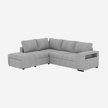 Sofá - cama de canto de 4 lugares com puff e arrumação extra – ZurieC999AFSRG3810_C24