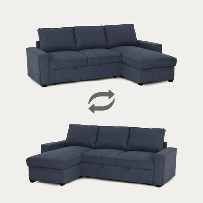 Sofá - Cama 3 Lugares com Chaise Longue - NinaC743BFSRG2721_C24