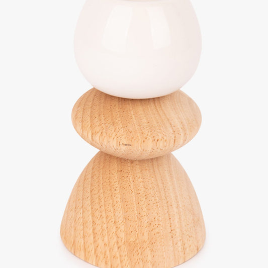 Candelero de madera blanco 12cm COZY