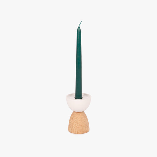 Candelero de madera blanco 11cm COZY
