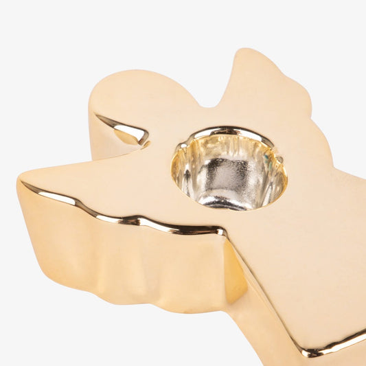 Candelero ángel dorado 9x3cm NEW BRIGHT