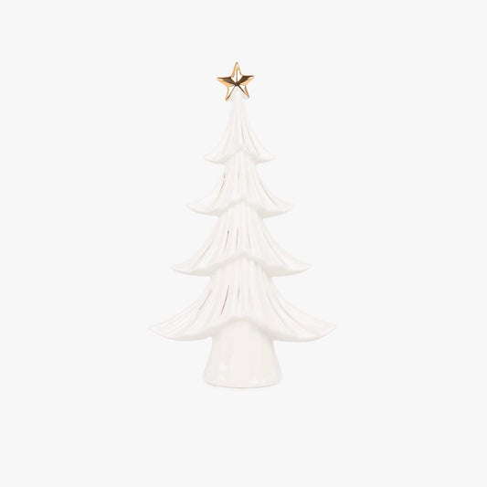 Sapin en céramique blanche 30cm NEW BRIGHT