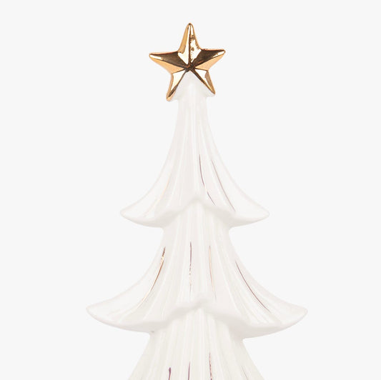 Sapin en céramique blanche 30cm NEW BRIGHT