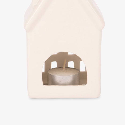 Casa blanca para vela 15cm NEW BRIGHT