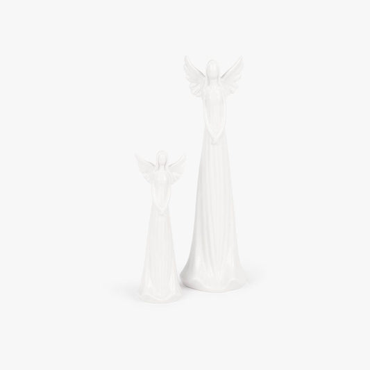 Ange en céramique blanche 39cm NEW BRIGHT 
