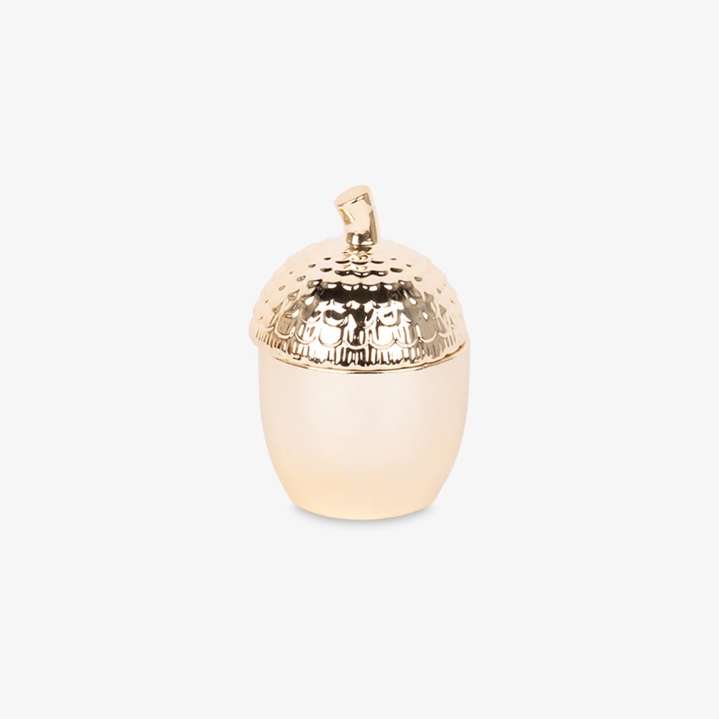 Caixa Decorativa com Bolota Dourada NEW BRIGHT
