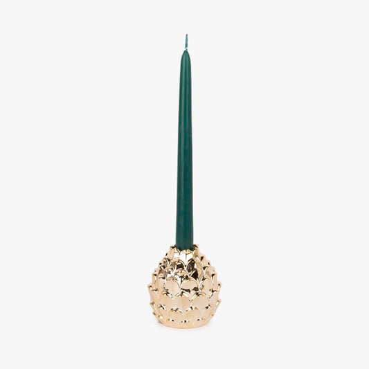 Candelabro alcachofa dorada 9cm NEW BRIGHT 