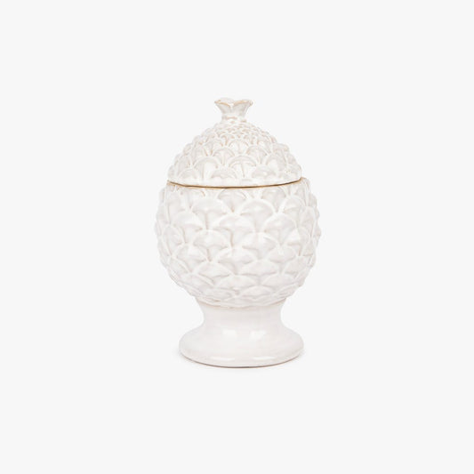 Boîte en céramique blanche 21cm PINHA