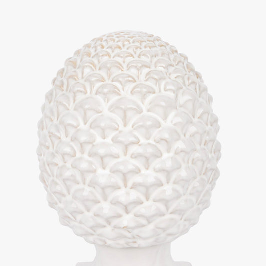 Pièce décorative blanche 22cm PINHA