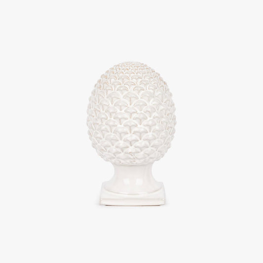 Pièce décorative blanche 19cm PINHA