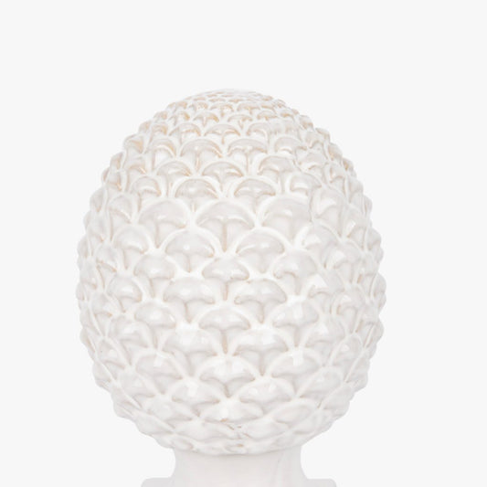 Pièce décorative blanche 19cm PINHA