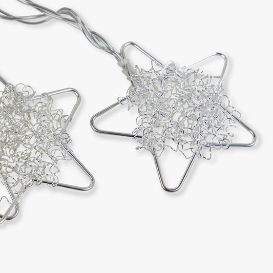 Iluminação de Natal Estrela Prateada 20 LED SILENT NIGHT