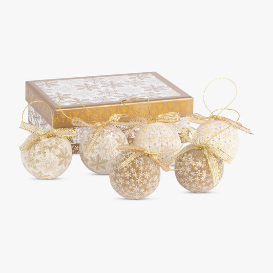 Christmas ball Snowflake (set 6) SILENT NIGHT
