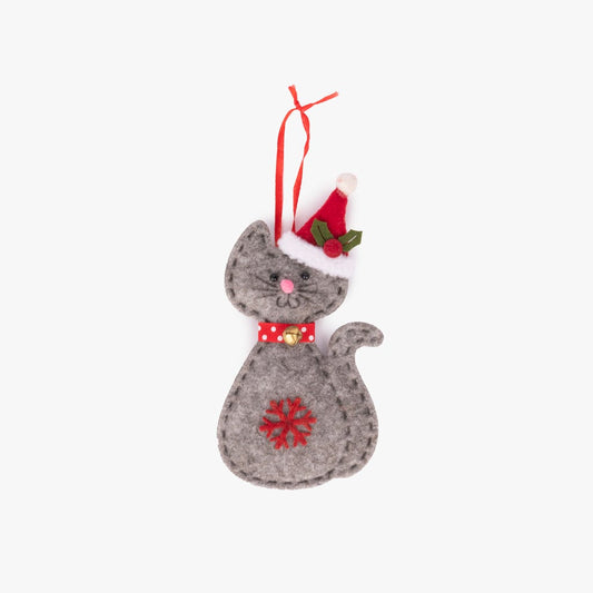 Enfeite de Natal Gato Cinzento COZY