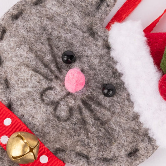 Enfeite de Natal Gato Cinzento COZY