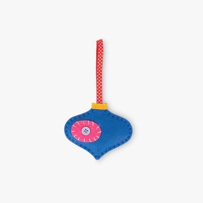 Blue ball Christmas ornament COZY