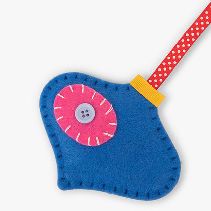 Blue ball Christmas ornament COZY