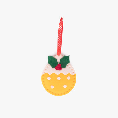 Ornement de Noël boule jaune COZY