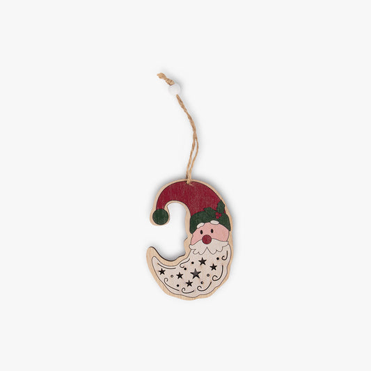 Ornement Lune Père Noël KITSCH