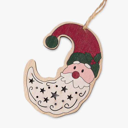 Ornement Lune Père Noël KITSCH