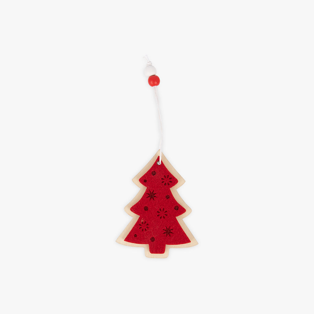 Ornement d'arbre de Noël rouge KITSCH