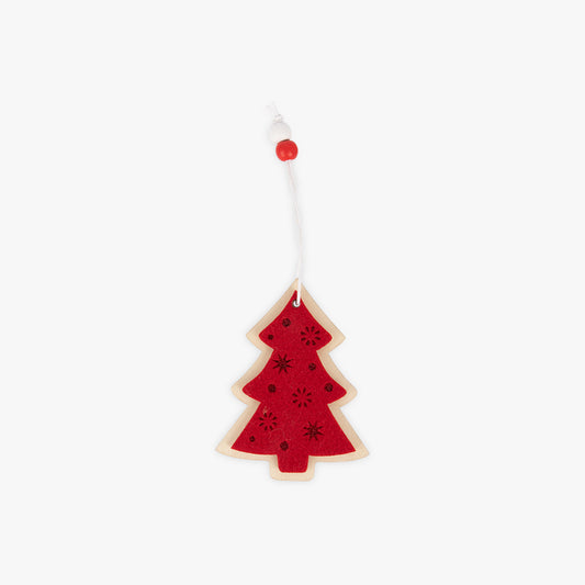Ornement d'arbre de Noël rouge KITSCH