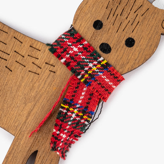 Ornement de renne avec écharpe COZY
