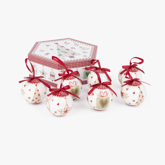 Bolas navideñas a cuadros (7 piezas) COZY