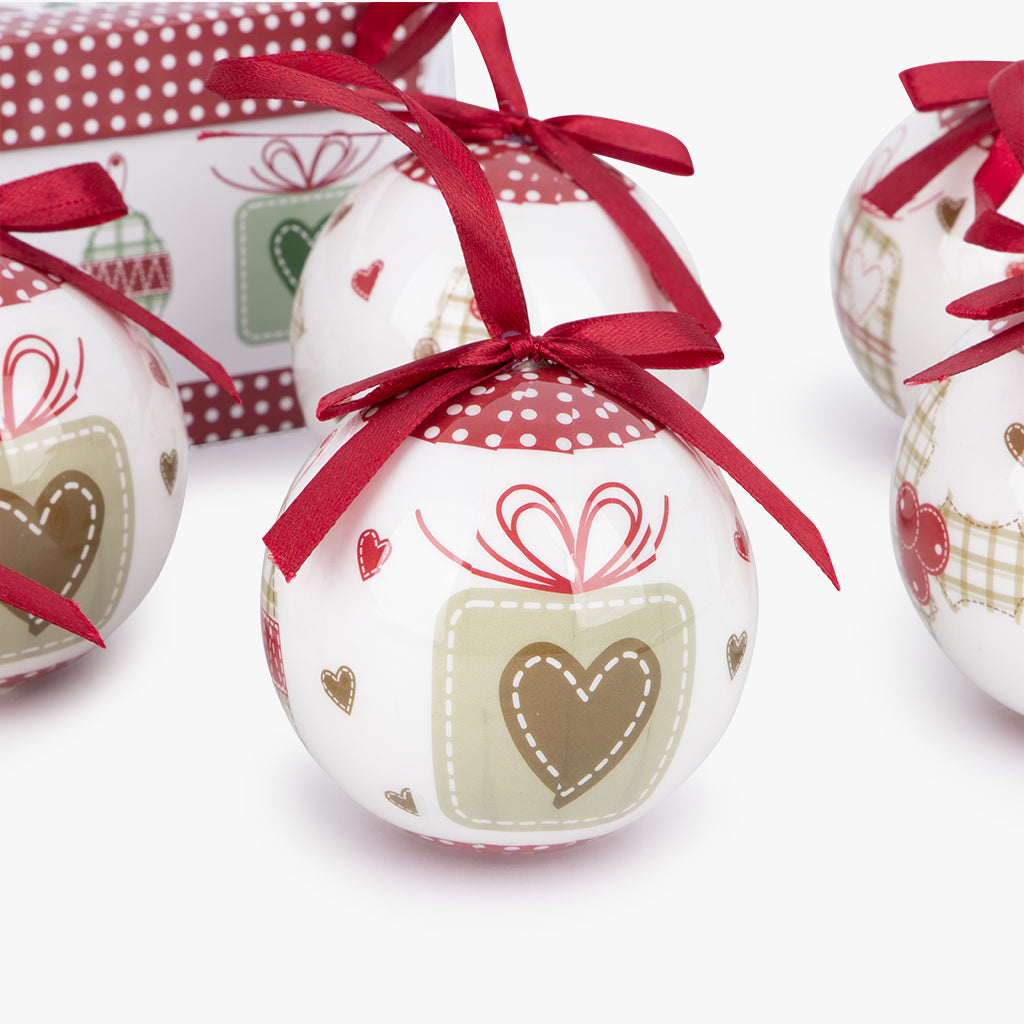 Bolas navideñas a cuadros (7 piezas) COZY